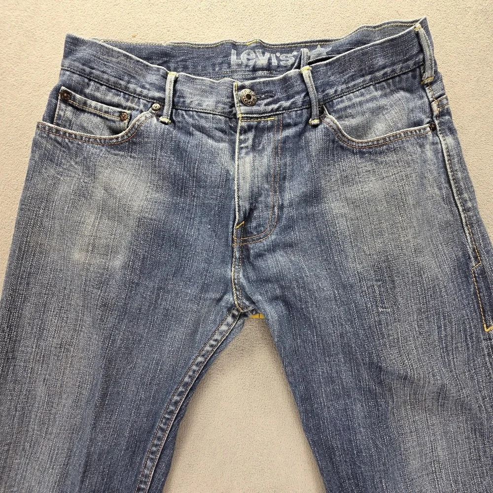 Vintage Levis Blue Star Jeans Mens 32x34 Engineered Zip Fly Honeycomb